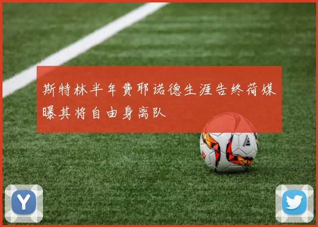 斯特林半年费耶诺德生涯告终荷媒曝其将自由身离队